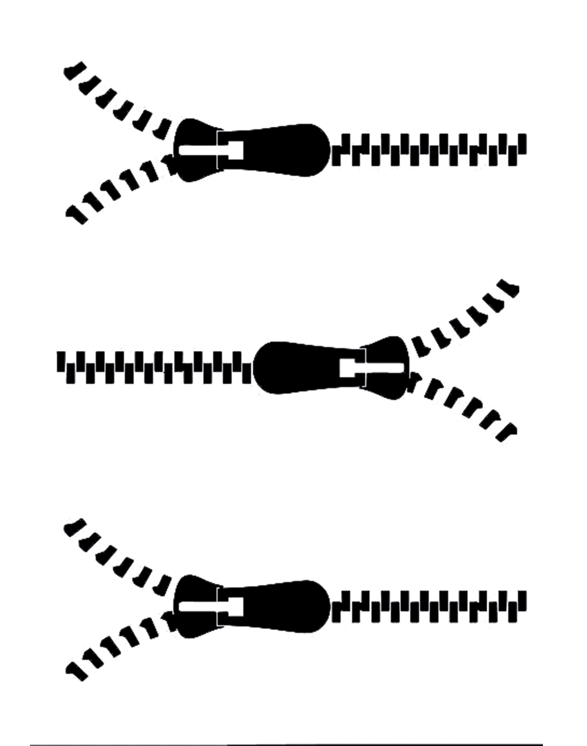 Facepainting Schablone Zippers 