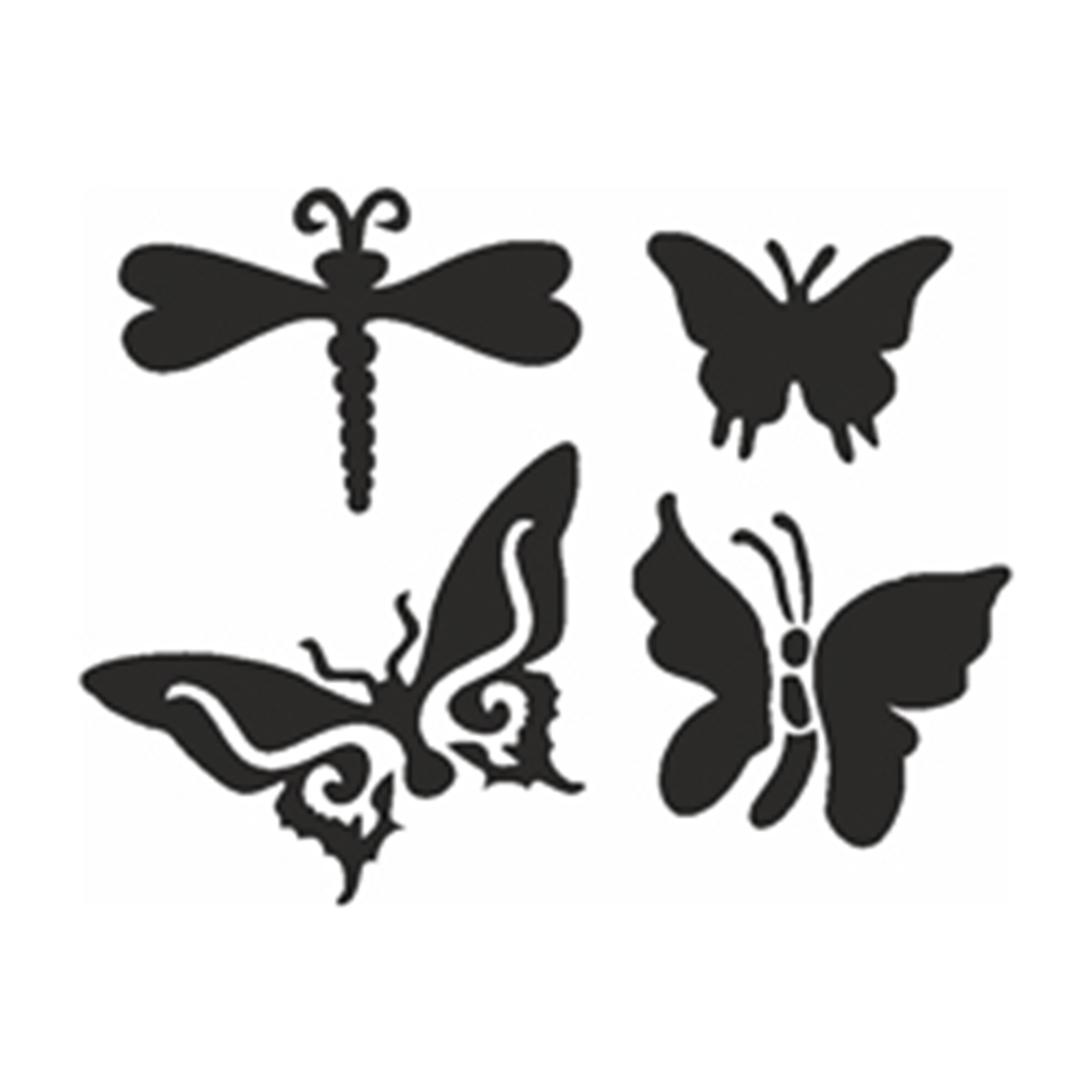 Selbstklebe Schablonen Set Butterfly Vorlagen zum Ausmalen