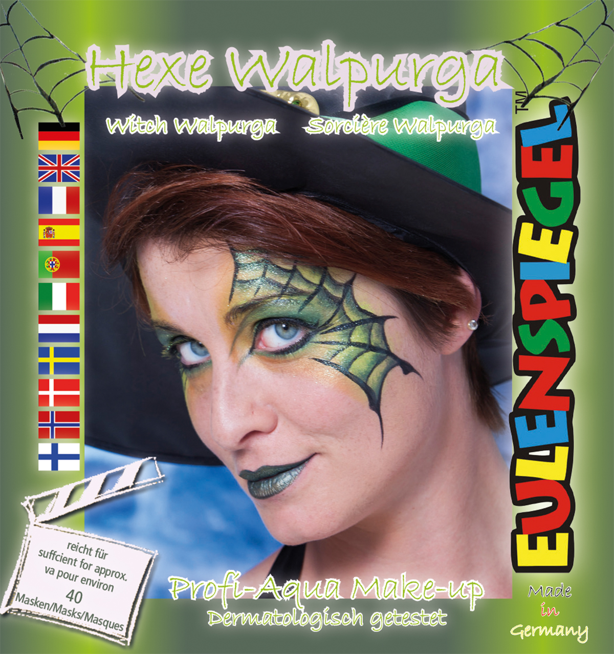 Motiv-Set Hexe Walpurga mit 4 Farben, Pinsel und Anleitung
