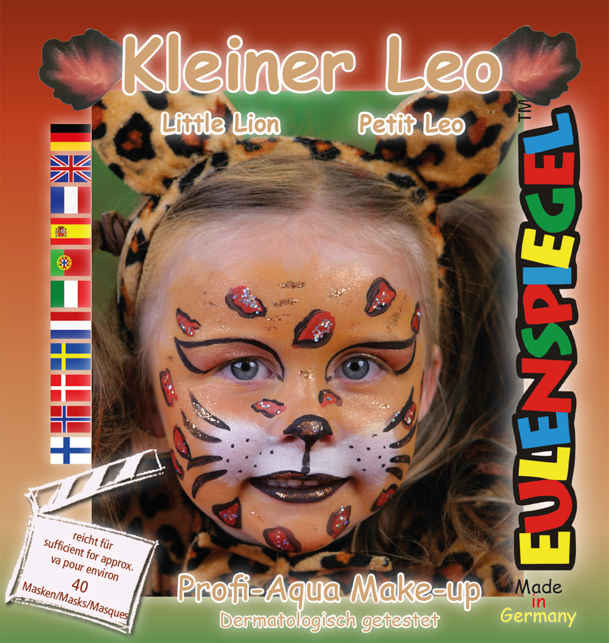 Motiv-Set Kleiner Leo mit 4 Farben, Pinsel und Anleitung