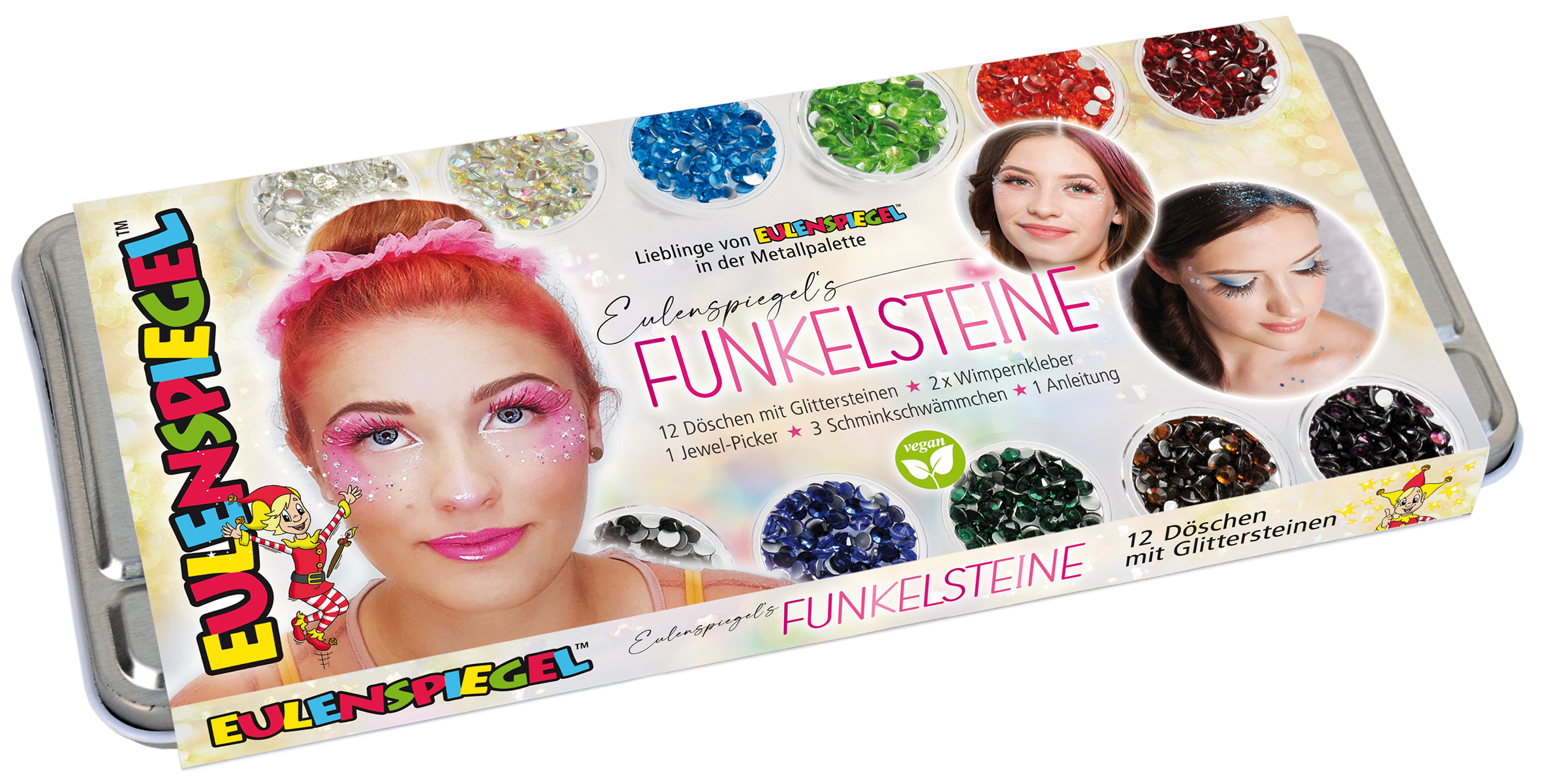 12er Metall-Palette Funkelsteine 